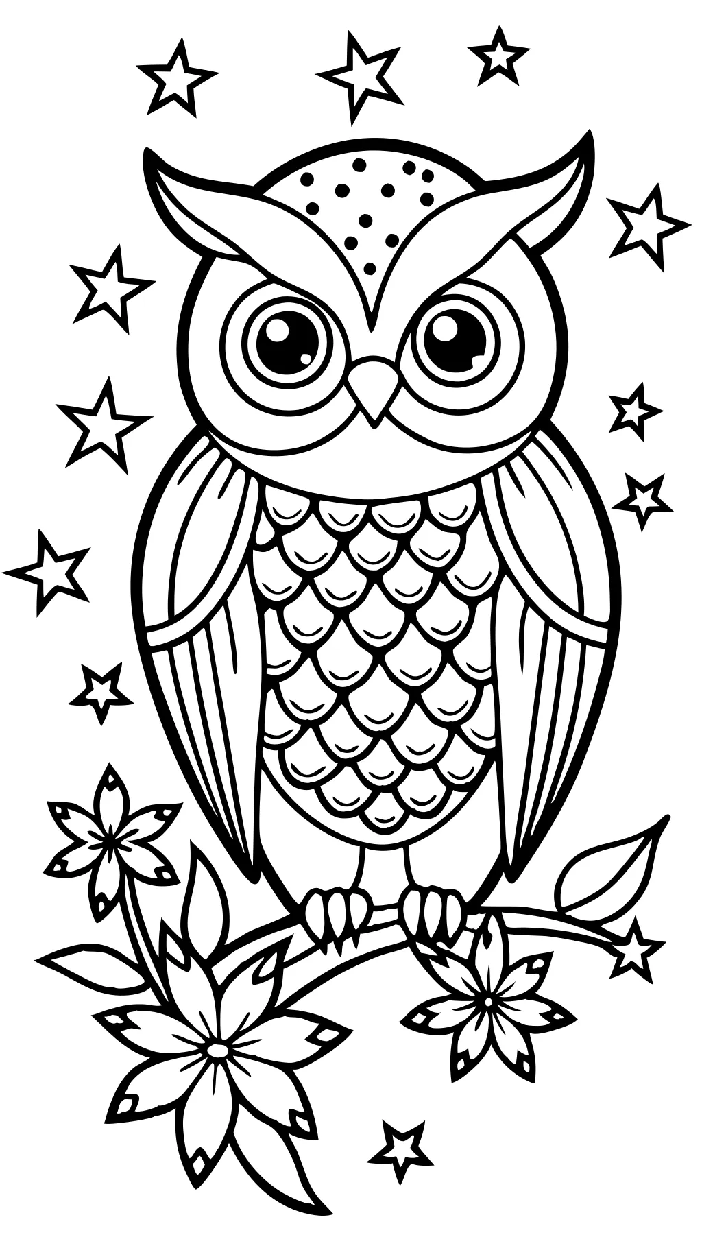 coloriage hibou